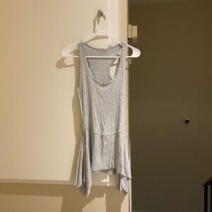 NWOT free people Gray Sleeveless Women's Top with asymmetrical hem, size Xs